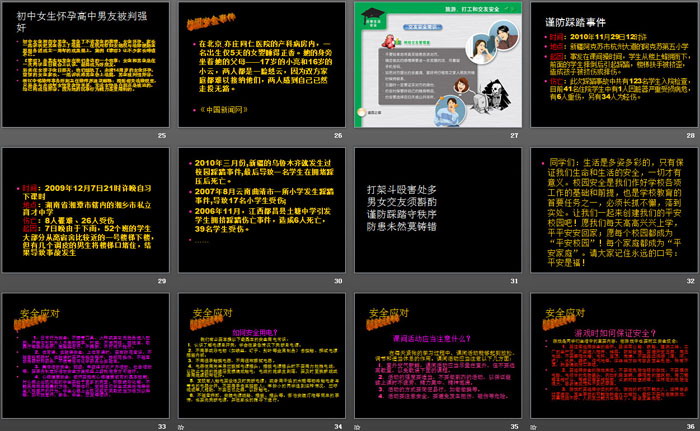 《校園安全主題班會(huì)》PPT