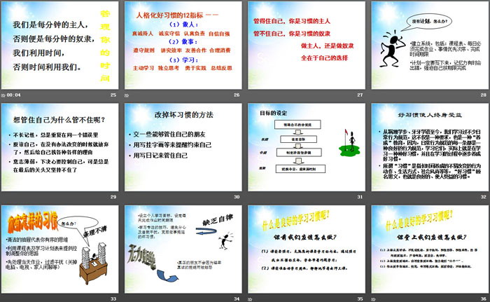 《學習習慣主題班會》PPT