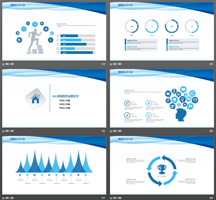 藍(lán)色實(shí)用工作總結(jié)計(jì)劃PPT模板