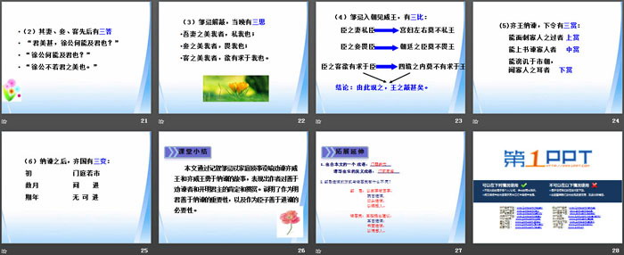 《鄒忌諷齊王納諫》PPT免費下載