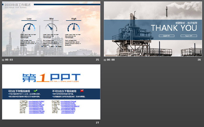 化工廠背景的工業(yè)PPT模板