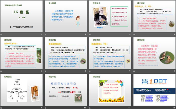 《麻雀》第二課時(shí)PPT