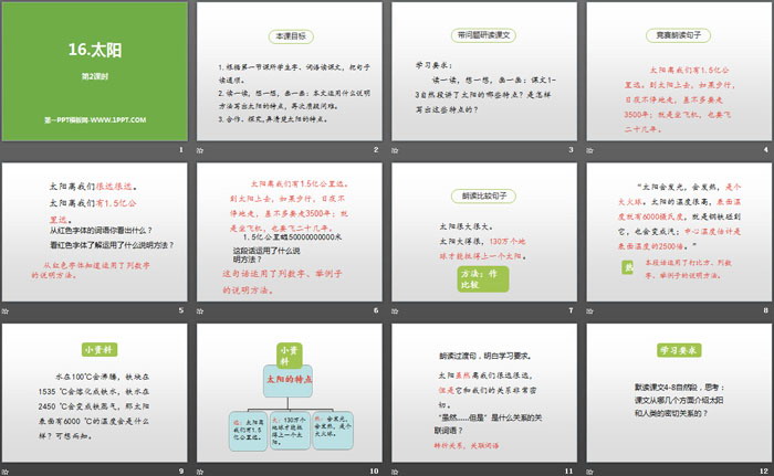 《太陽》第二課時(shí)PPT