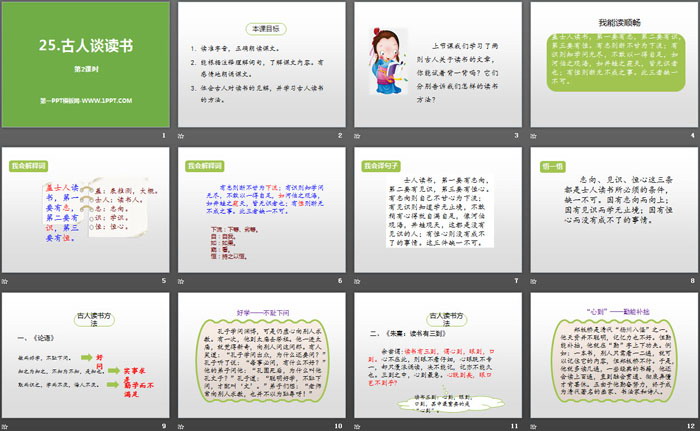 《古人談讀書》第二課時(shí)PPT