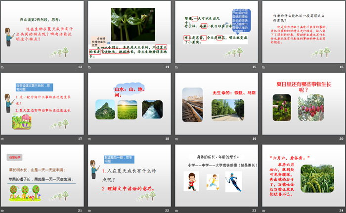 《夏天里的成長(zhǎng)》PPT課件