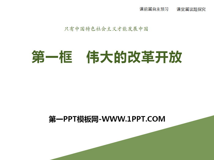 《伟大的改革开放》只有中国特色社会主义才能发展中国PPT教学课件