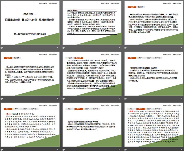 《綜合探究一回看走過的路 比較別人的路 遠(yuǎn)眺前行的路》PPT