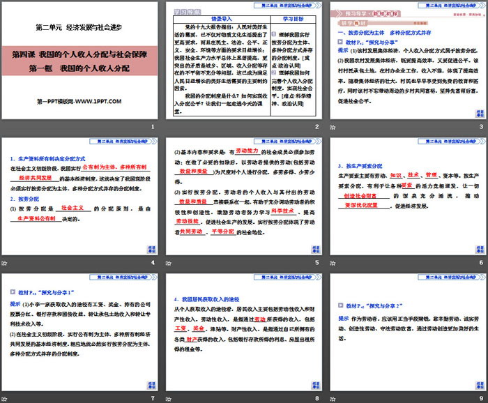 《我國(guó)的個(gè)人收入分配與社會(huì)保障》經(jīng)濟(jì)發(fā)展與社會(huì)進(jìn)步PPT(第一課時(shí)堅(jiān)持新發(fā)展理念)