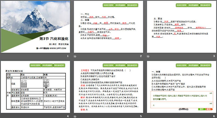 《汽化和液化》物態(tài)變化PPT(第1課時蒸發(fā)和沸騰)