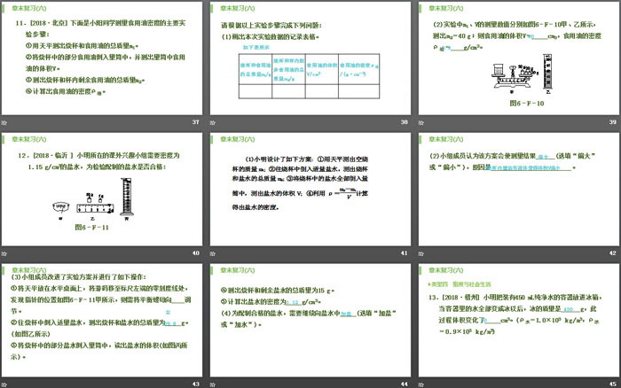 《章末復習》質量與密度PPT