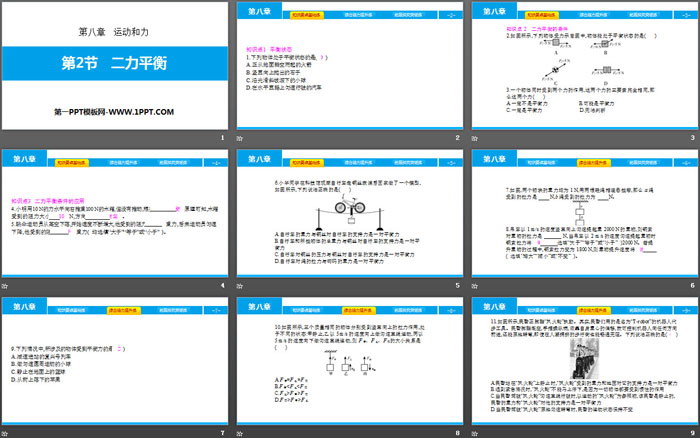 《二力平衡》運動和力PPT