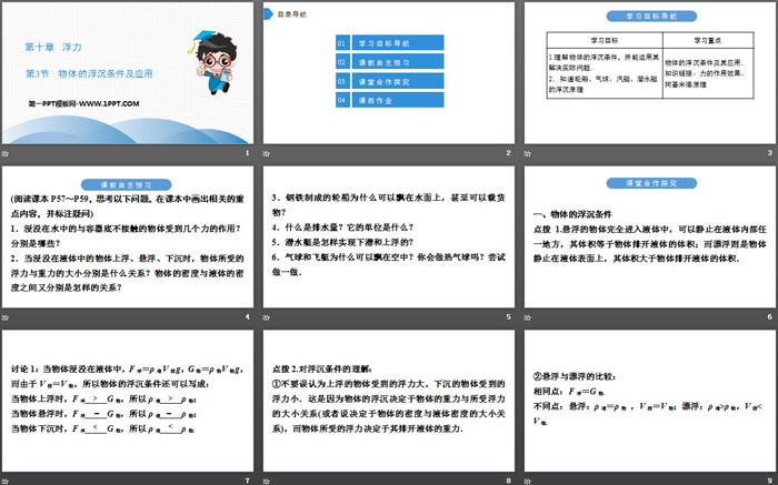《物體的浮沉條件及應(yīng)用》浮力PPT