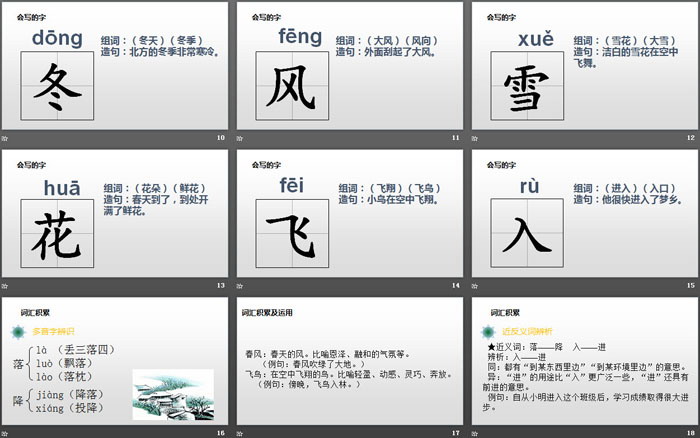 識(shí)字《春夏秋冬》PPT下載