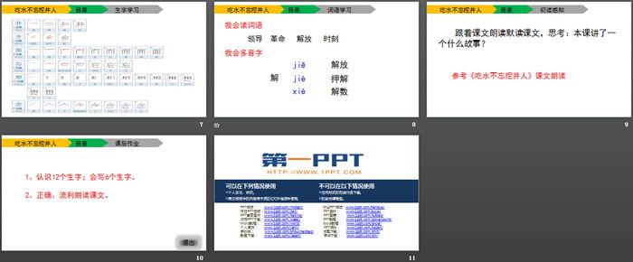 《吃水不忘挖井人》PPT(第一課時)