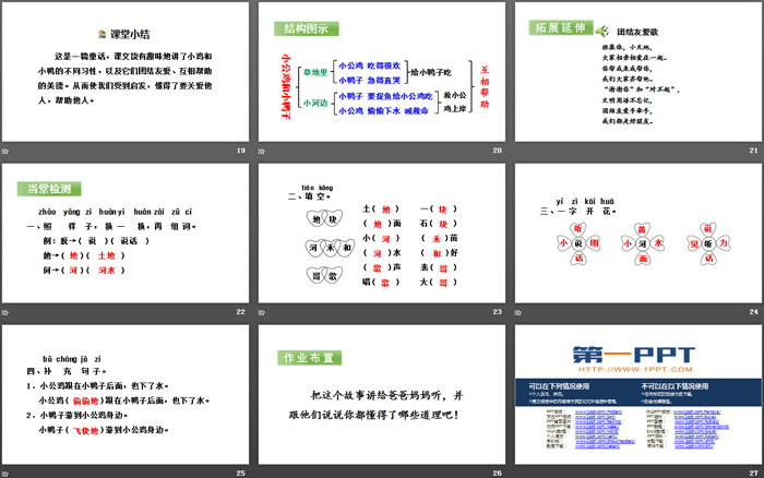 《小公雞和小鴨子》PPT(第二課時)