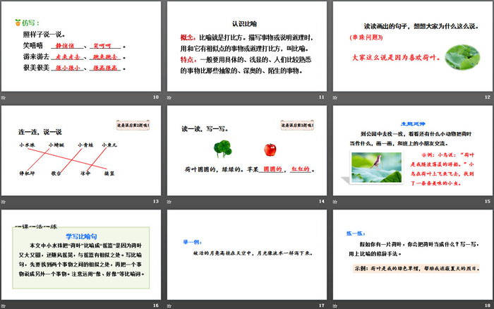 《荷葉圓圓》PPT(第二課時)