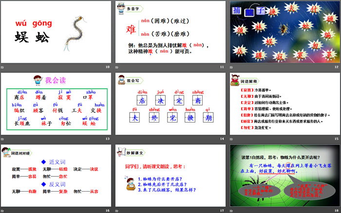 《蜘蛛開店》PPT教學(xué)課件