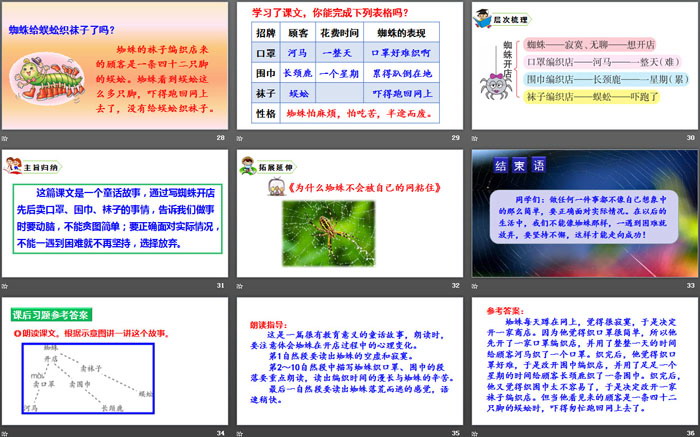 《蜘蛛開店》PPT教學(xué)課件