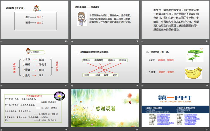 《荷葉圓圓》PPT課件(第2課時)