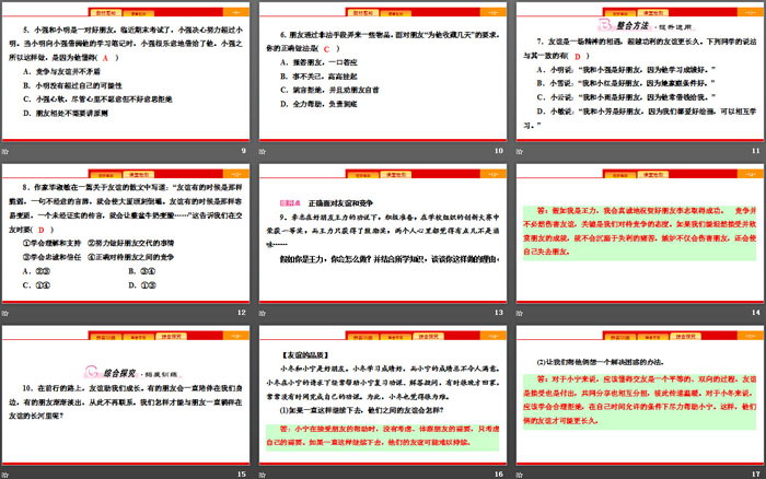 《友誼與成長(zhǎng)同行》友誼的天空PPT(第2課時(shí)深深淺淺話友誼)