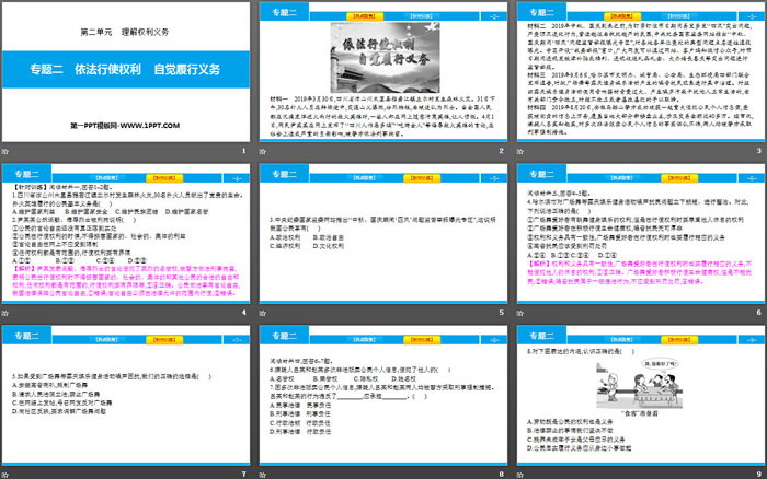 《專題二 依法行使權(quán)利 自覺履行義務(wù)》理解權(quán)利義務(wù)PPT課件