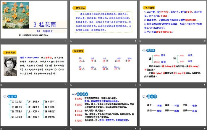 《桂花雨》PPT優(yōu)秀課件下載