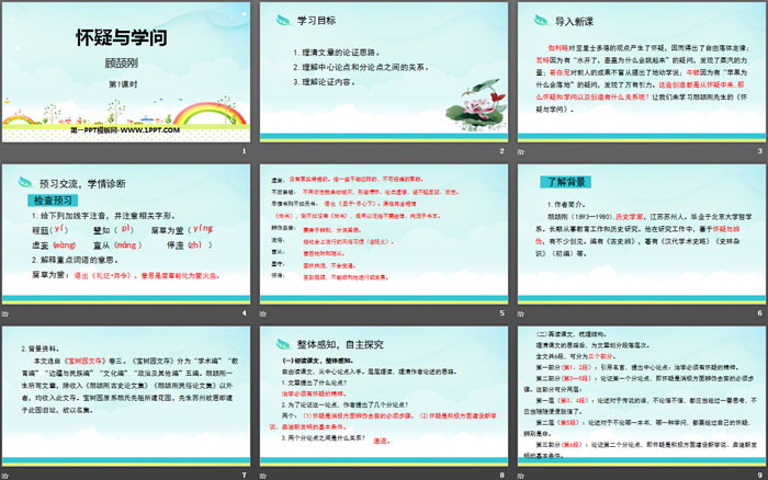 《怀疑与学问》PPT免费下载