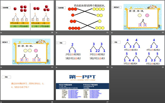 《分與合》1-5的認(rèn)識(shí)和加減法PPT下載