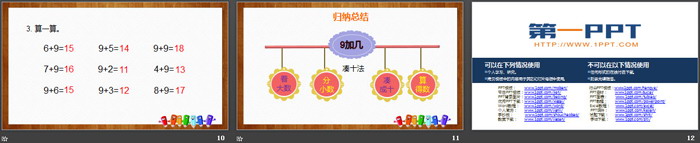 《9加幾》20以內(nèi)的進(jìn)位加法PPT下載