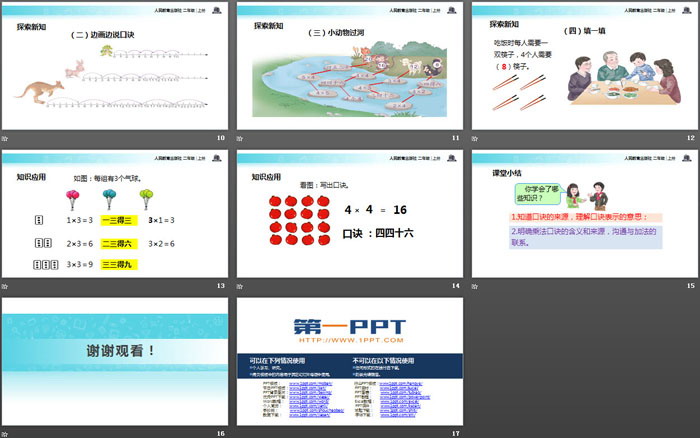 《2、3、4的乘法口訣》表內(nèi)乘法PPT下載