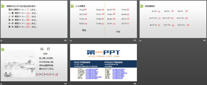 《7的乘法口訣》表內(nèi)乘法PPT