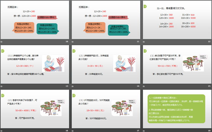 《口算乘法》兩位數(shù)乘兩位數(shù)PPT(第2課時(shí))