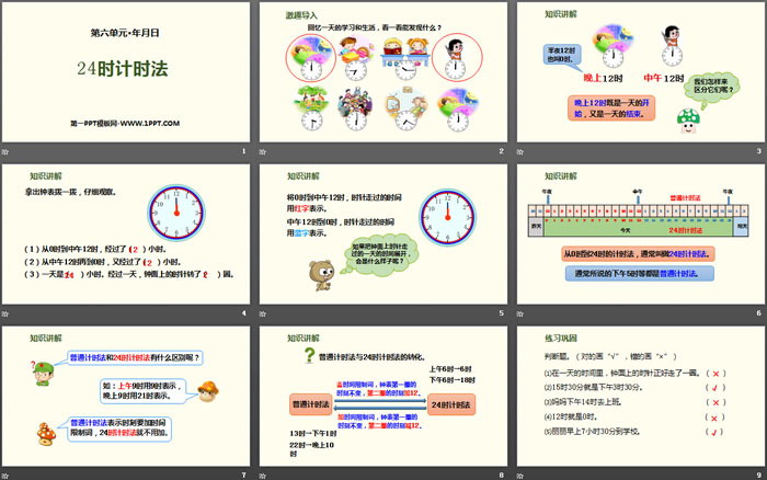 《24時(shí)計(jì)時(shí)法》年、月、日PPT課件下載