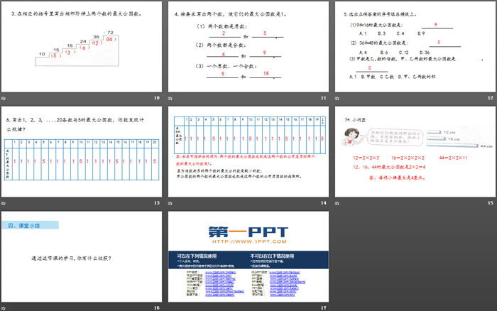 《最大公因數(shù)》分?jǐn)?shù)的意義和性質(zhì)PPT教學(xué)課件