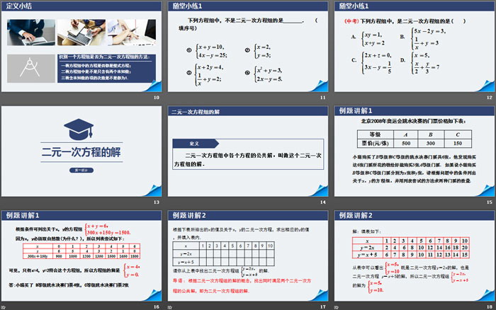 《二元一次方程組》PPT精品課件