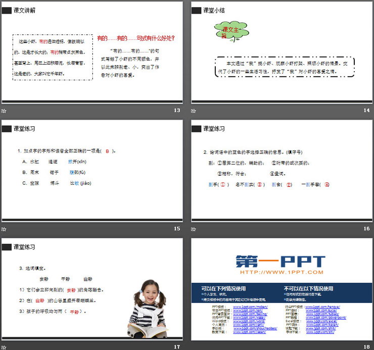 《小虾》PPT课件免费下载