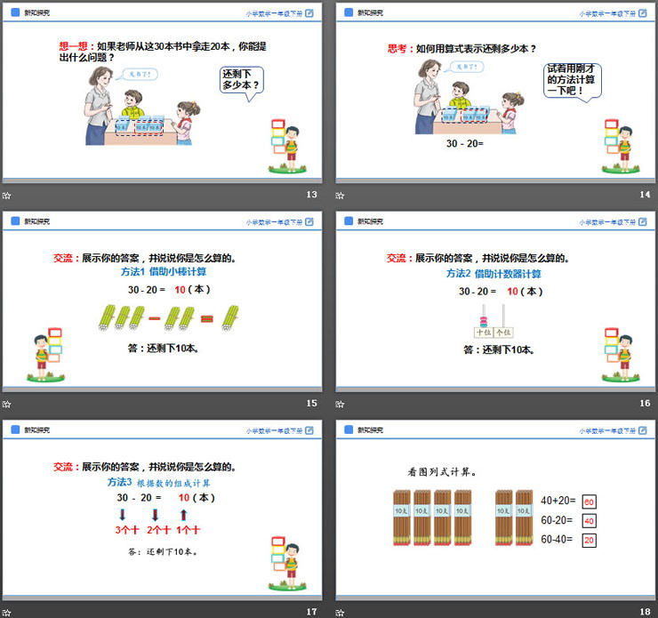 《整十?dāng)?shù)加、減整十?dāng)?shù)》PPT教學(xué)課件