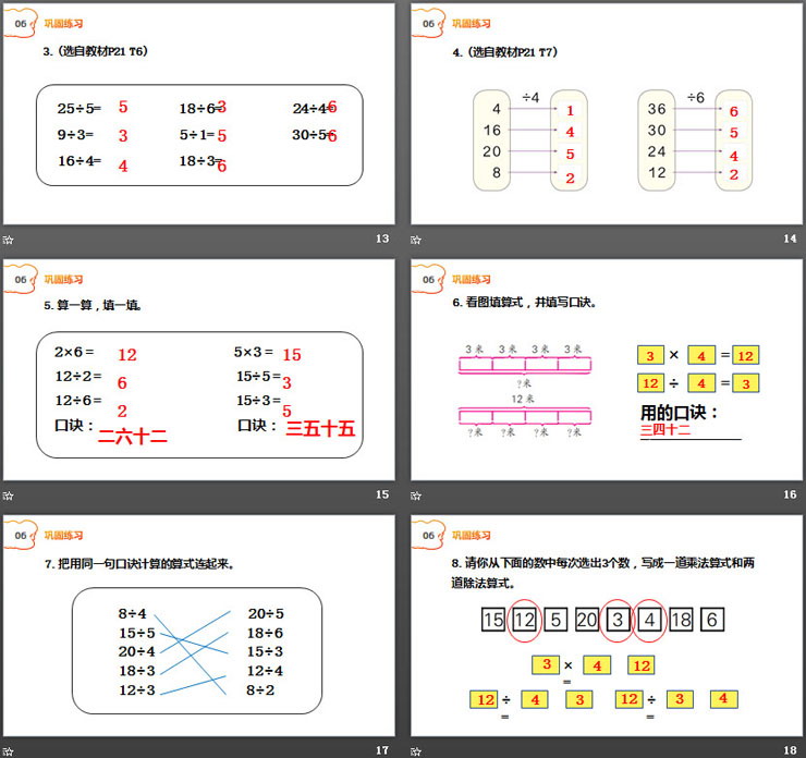 《乘法口訣求商》PPT下載(第2課時(shí))