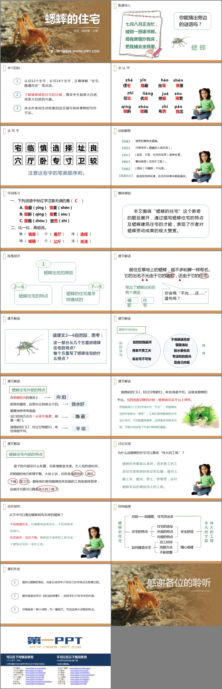 《蟋蟀的住宅》PPT精品課件