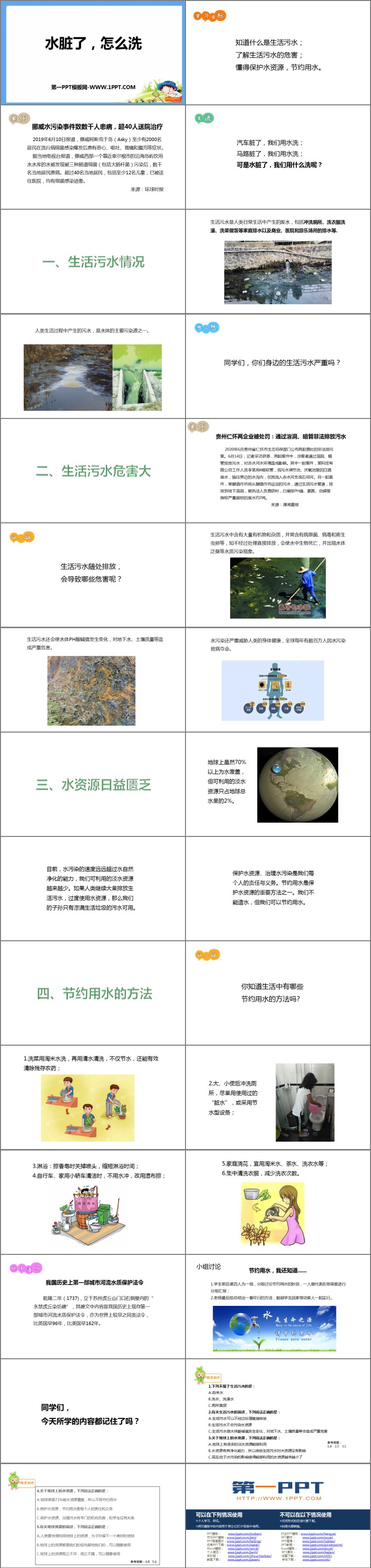 《水臟了 怎么洗》PPT班會課件