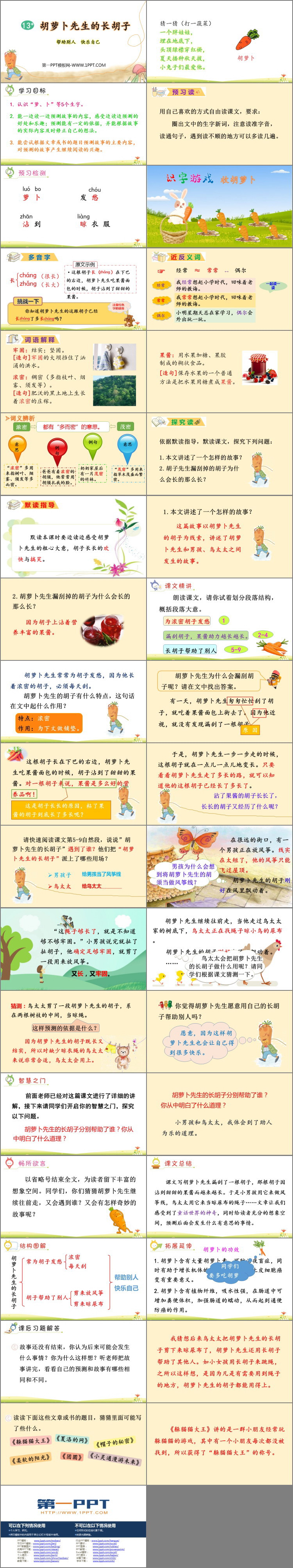 《胡蘿卜先生的長(zhǎng)胡子》PPT優(yōu)秀課件下載