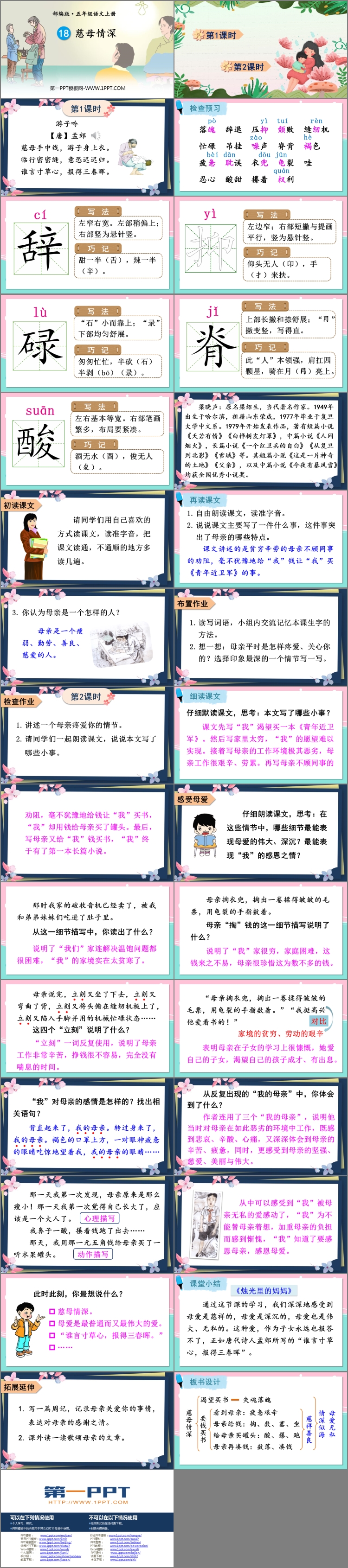 《慈母情深》PPT精品課件下載